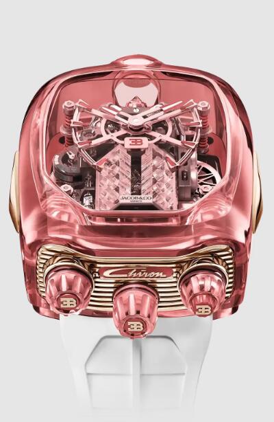 Jacob & Co BU210.80.AT.UA.ABRUA bugatti chiron tourbillon pink sapphire crystal replica watch